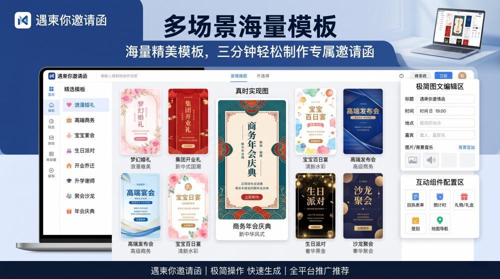 宴席请柬不用愁✨一站式电子请柬平台，适配全场景宴会